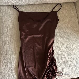 Elegant Brown Mini Dress